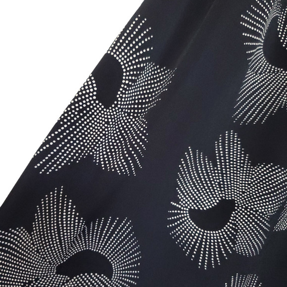 Torrid Navy Blue White Print Halter Dress Stretchy Fit Flare 18 - Picture 9 of 12